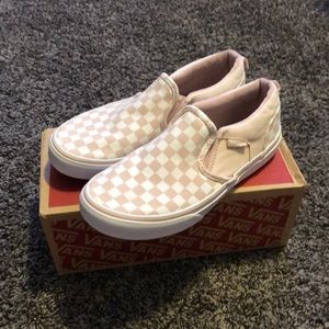 Pink checkered Vans